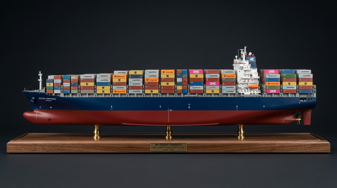 Ultra-Large Container Cargo Ship 3D scale model