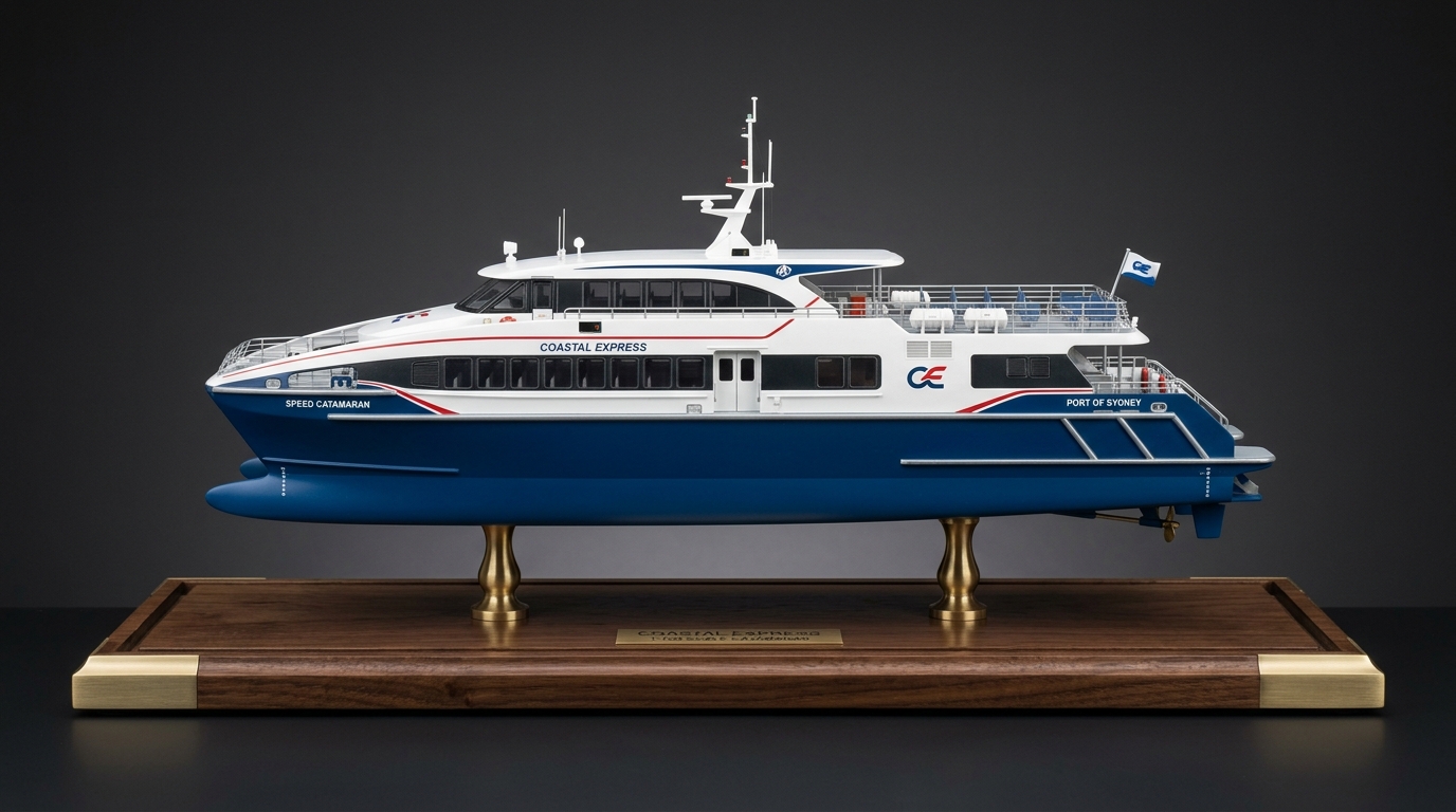 High-Speed Catamaran Passenger Ferry 3D scale model