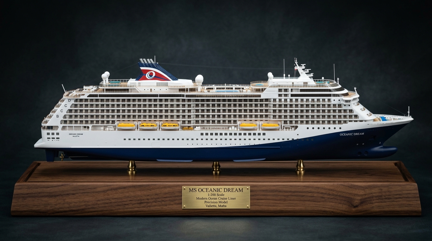 Modern Ocean Cruise Liner 3D scale model