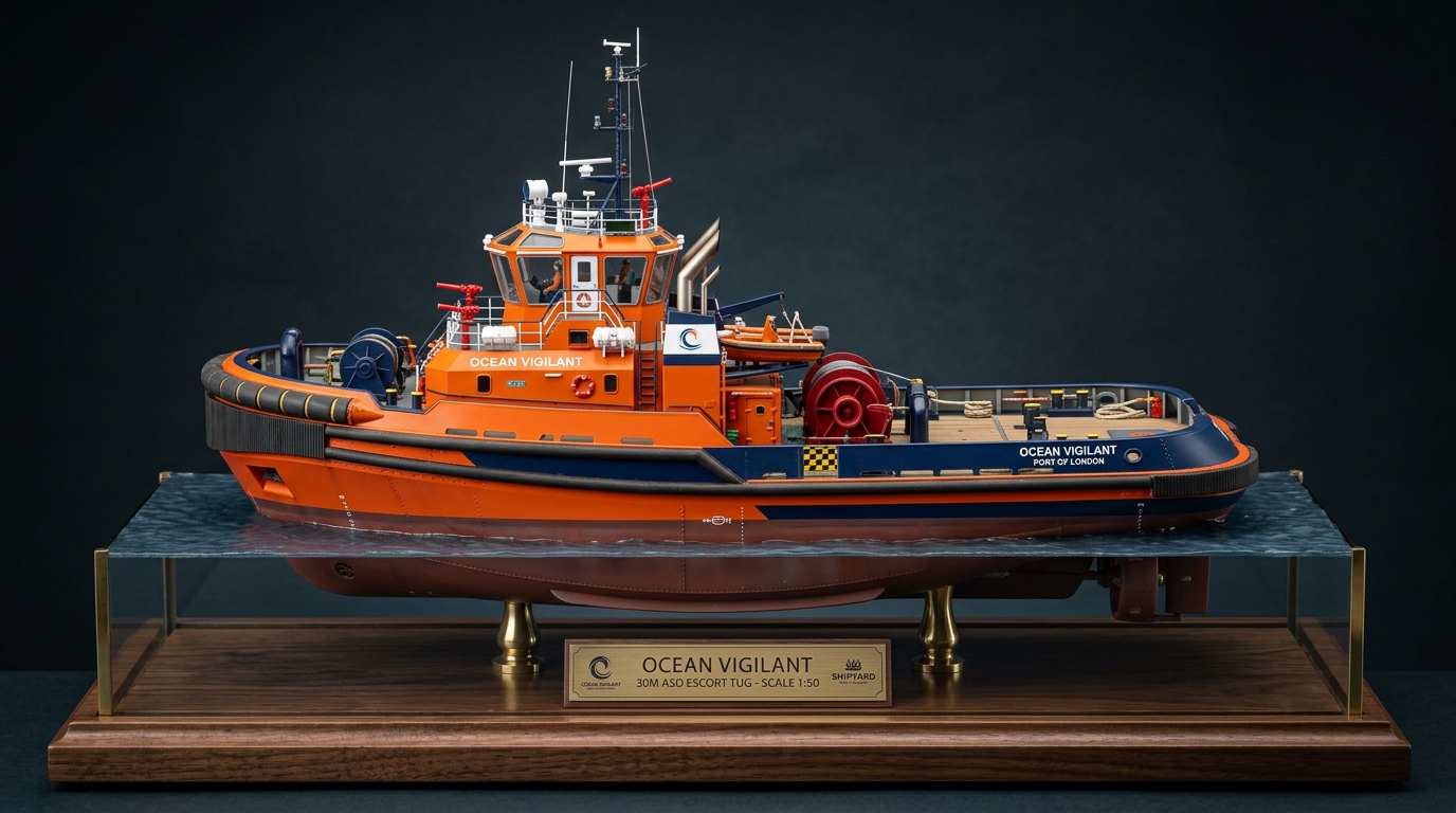 ASD Ocean & Escort Harbor Tug 3D scale model